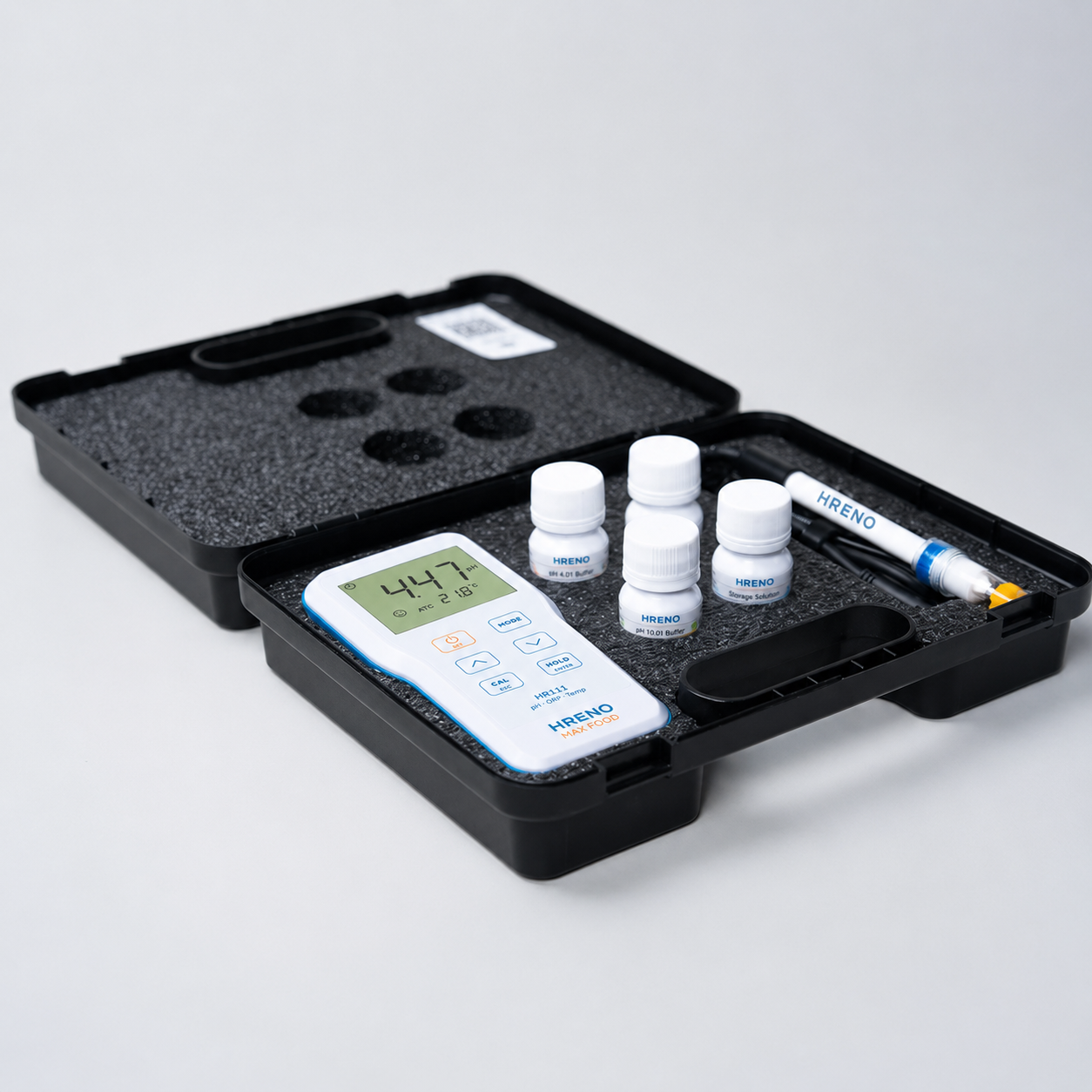 Medidor pH ORP Temperatura Digital Portátil Alimentos Semissólidos Eletrodo PTFE | HRENO HR111 MAX FOOD 4 Medidor pH ORP Temperatura Digital Portátil Alimentos Semissólidos Eletrodo PTFE | HRENO HR111 MAX FOOD - Imagem 4