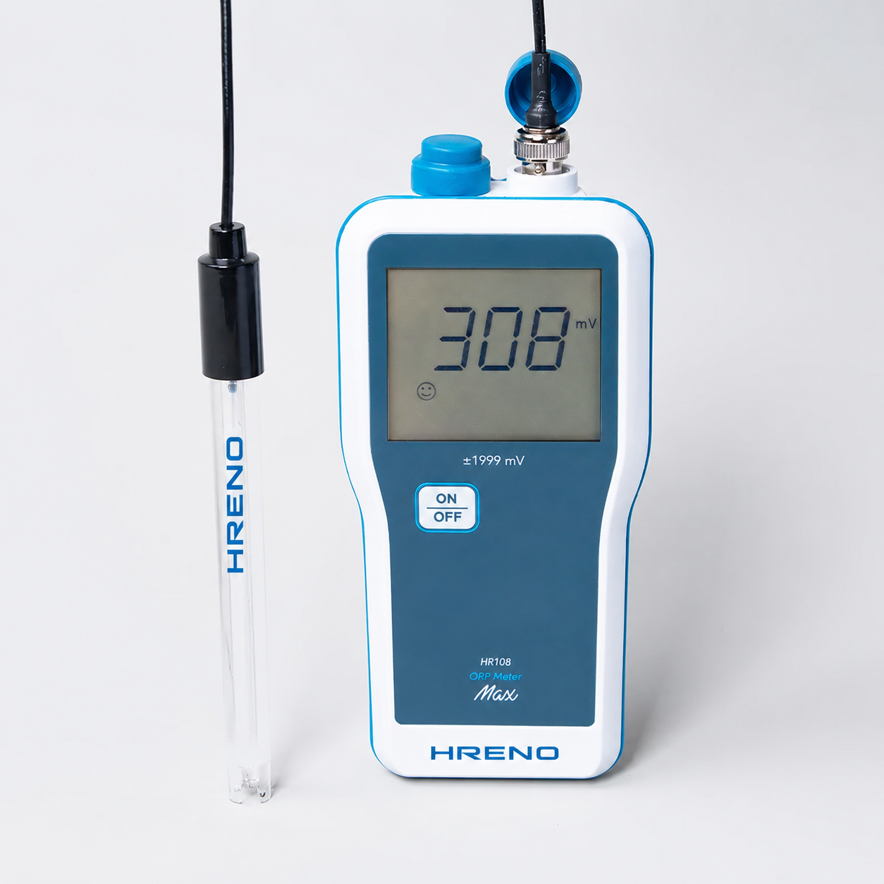 Medidor ORP Digital Portátil Potencial Redox 1999 mV Laboratório | HRENO HR108 MAX