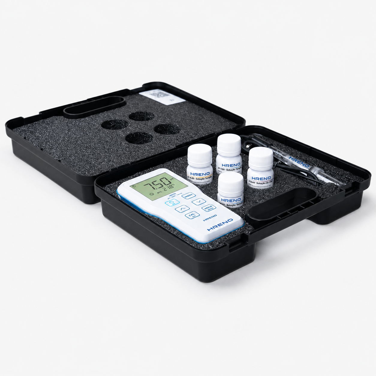 Medidor pH ORP Temperatura Digital Portátil Laboratório | HRENO HR110 G MAX 4 Medidor pH ORP Temperatura Digital Portátil Laboratório | HRENO HR110 G MAX - Imagem 4