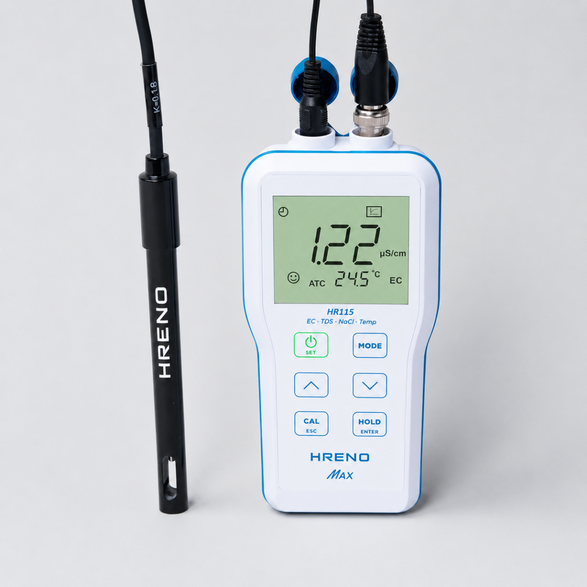 Medidor Condutividade TDS Salinidade Resistividade Digital Portátil | HRENO HR115 MAX