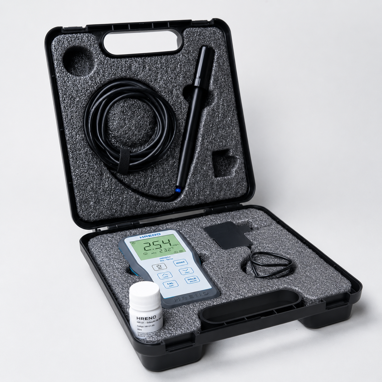 Medidor Oxigênio Dissolvido Temperatura Digital Portatil Sonda Óptica | HRENO HR121 MAX 4 Medidor Oxigênio Dissolvido Temperatura Digital Portatil Sonda Óptica | HRENO HR121 MAX - Imagem 4