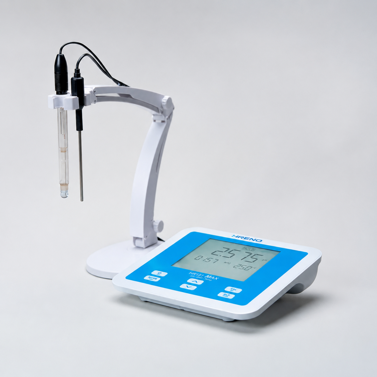 Medidor pH ORP Temperatura com Função GLP Digital de Bancada Com Memória | HRENO HR131 MAX