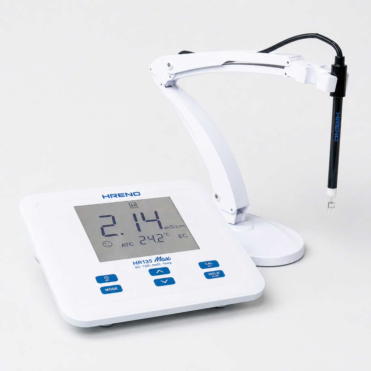 Medidor Condutividade TDS Salinidade Temperatura Digital de Bancada Laboratório | HRENO HR135