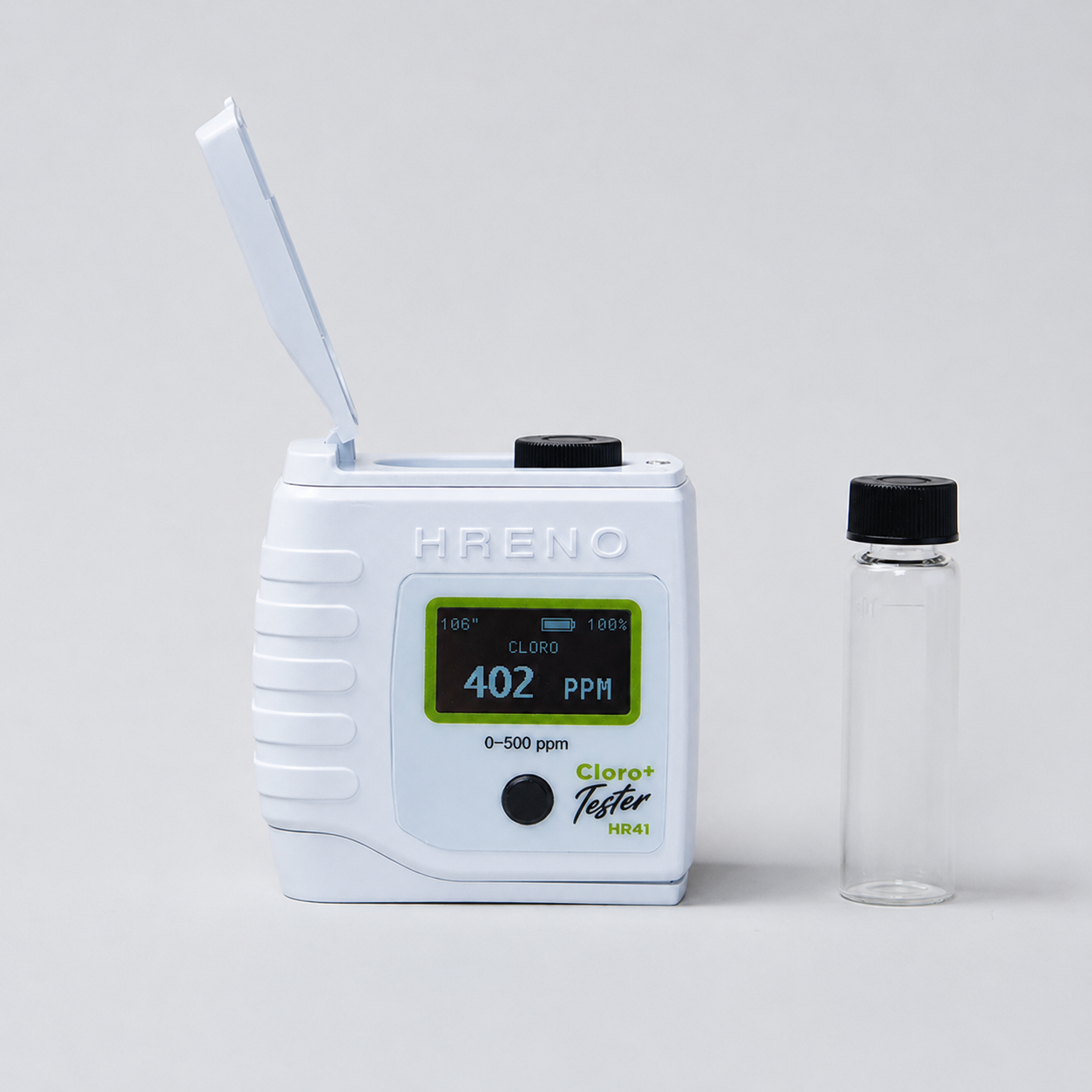 Medidor Cloro Faixa Alta 500 PPM | HRENO HR41 Cloro+ Tester 2 Medidor Cloro Faixa Alta 500 PPM | HRENO HR41 Cloro+ Tester - Imagem 2