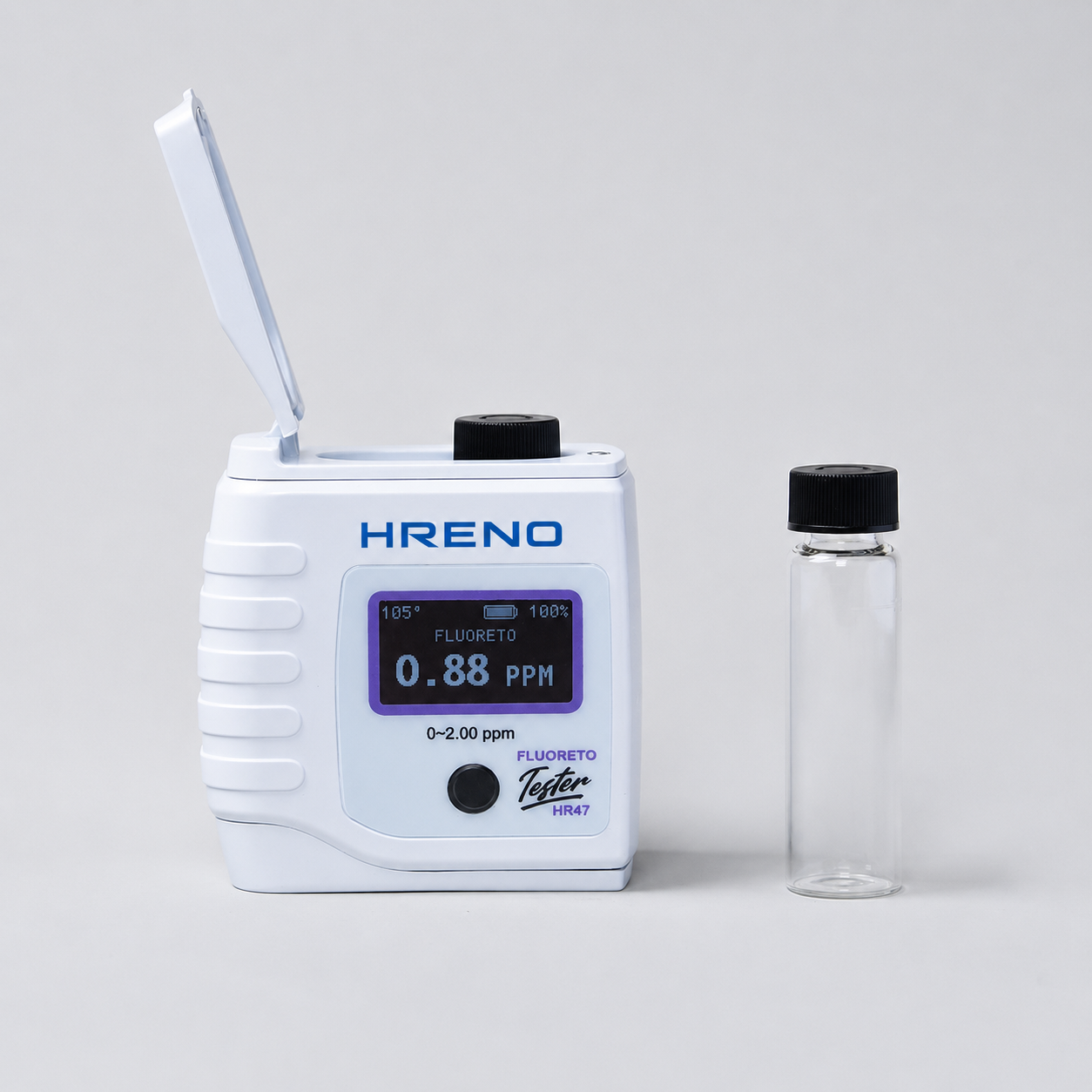 Medidor Fluoreto Digital Portátil 2 PPM Água Campo Laboratório | HRENO HR47 FLUORETO TESTER 2 Medidor Fluoreto Digital Portátil 2 PPM Água Campo Laboratório | HRENO HR47 FLUORETO TESTER - Imagem 2